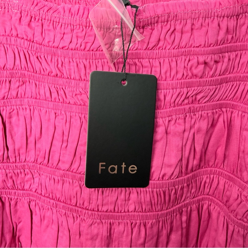 NWT Summer Pink Adjustable Straps Smocked Midi Dress, various sizes - Picture 6 of 12
